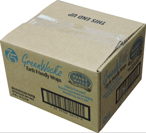 Handy Wacks Interfolded Dry Wax Delicatessen Paper, 8 x 10.75 inch - 500 per pack -- 4 packs per case.