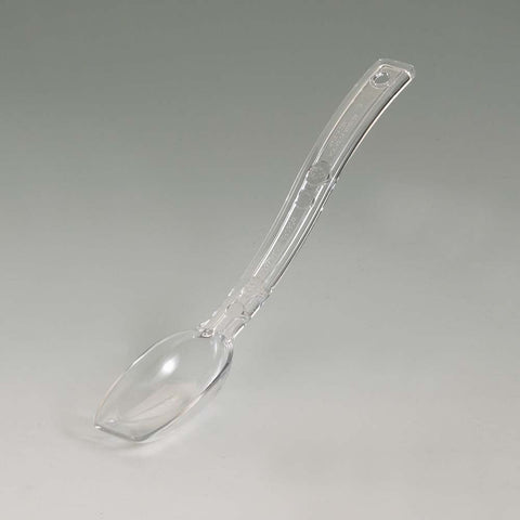 Cambro White Camwear Solid Salad Serving Spoon, 8 1/8 x 1 1/2 inch -- 12 per case.