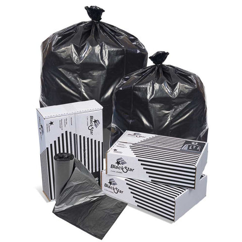 Pitt Plastics Black Low Density Perforated Can Liner -- 500 per case.