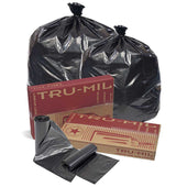 Pitt Plastics Linear Low 36x58 Black Perforated Coreless Roll Can Liner -- 50 per case.