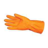 Impact Products Pro Guard Orange Flock Lined Heavy Weight Extra Large Latex Gloves -- 12 per case.