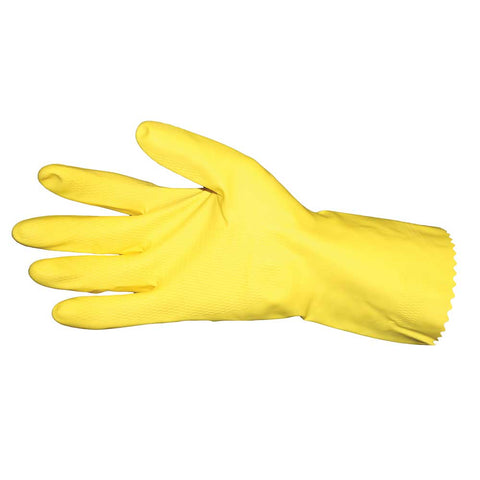 Impact Products Pro Guard Yellow Flock Lined General Purpose Medium Weight Extra Large Latex Gloves -- 12 per case.