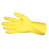 Impact Products Pro Guard Yellow Flock Lined Medium Weight Large Latex Gloves -- 12 per case.