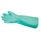 Impact Products Pro Guard 22 Mil Green Unlined Long Sleeve Medium Nitrile Gloves -- 12 per case.