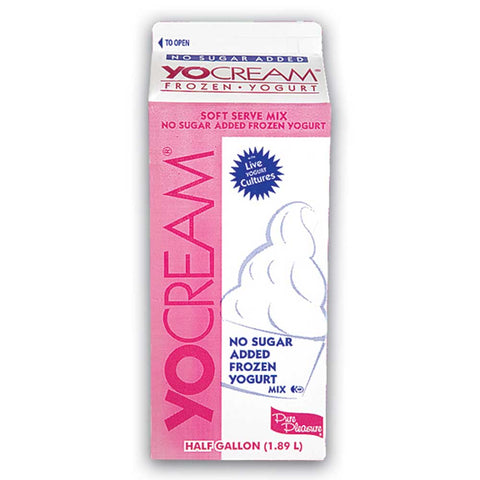 Yocream Yogurt Mix, No Sugar Added Strawberry-Banana Fat Free Soft Serve, 64 Ounce -- 6 per case.
