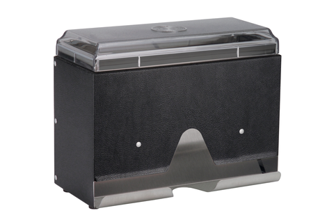 Traex Straw Boss Wrapped Straw Dispenser, Black.