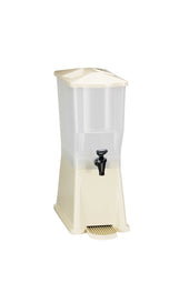 Tablecraft Almond Slimline Single Beverage Dispenser, 3 Gallon.