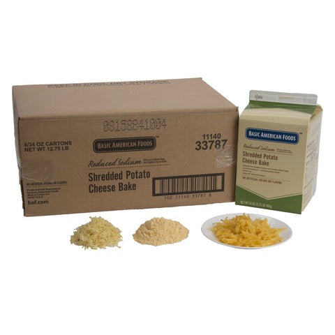 Basic American Foods Potato Redishred Cheese Bake, 34 Ounce -- 6 Case
