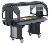 Cambro Black Standard Height Versa Food Bar, 82 x 42 1/2 x 62 3/4 inch.