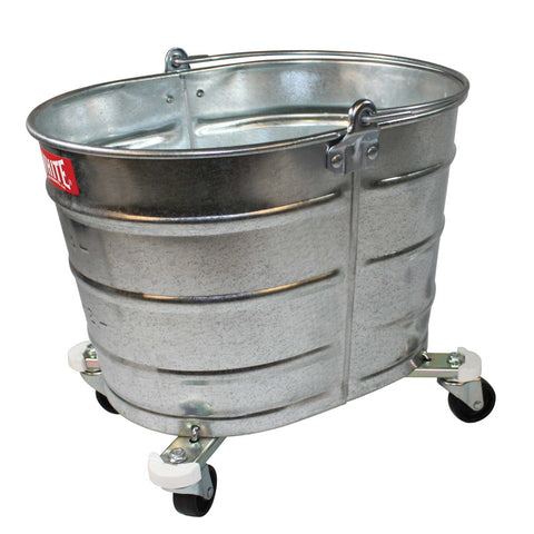 Impact Products Oval Galvanized Steel Metal Bucket, 35 Quart.
