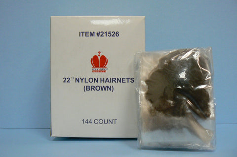 Goldmax Non-Woven Brown Nylon Hairnet, 17.25 x 6.5 x 10 inch -- 10 per case.