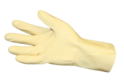 Impact Products Pro Guard Natural Reusable Unlined Medium Latex Gloves -- 6 per case.