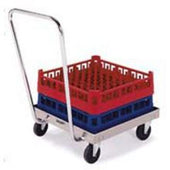 Lakeside Stainless Steel Cup and Glass Rack Dolly with Handle, 21 x 27 x 32 inch.