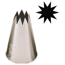 Alegacy Stainless Steel Star Tip Pastry Tube - Tip Number 8.