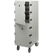 Cambro Double Compartment Cavity Camcart with Security Package, Slate Blue, 33 1/4 x 21 1/2 x 63 3/4 inch.