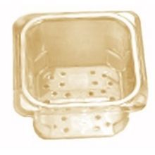 Cambro H Pan Amber Half Size Food Pan Colander, 5 inch Deep -- 6 per case.