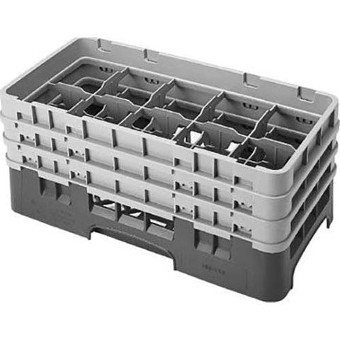 Cambro Camrack Polypropylene Cranberry Half Size 10 Compartment Glass Rack, 6 7/8 inch -- 3 per case.