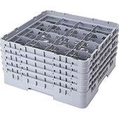 Cambro Camrack Polypropylene Cranberry Full Size 16 Compartment Glass Rack, 11 inch -- 2 per case.