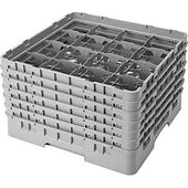 Cambro Camrack Polypropylene Blue Full Size 16 Compartment Glass Rack, 11 3/4 inch -- 2 per case.
