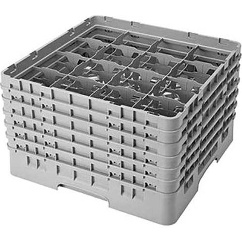 Cambro Camrack Polypropylene Teal Full Size 16 Compartment Glass Rack, 12 5/8 inch -- 2 per case.