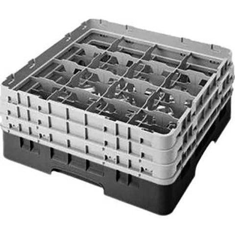 Cambro Camrack Polypropylene Brown Full Size 16 Compartment Glass Rack, 7 3/4 inch -- 3 per case.