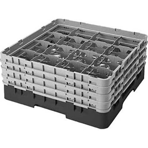 Cambro Camrack Polypropylene Blue Full Size 16 Compartment Glass Rack, 8 1/2 inch -- 2 per case.