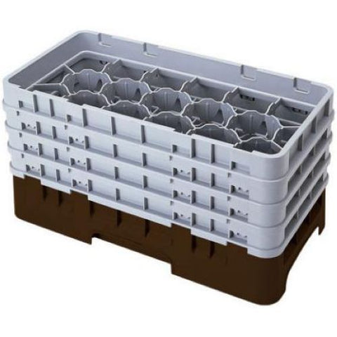 Camrack Half Size 17 Compartment Glass Rack, Navy Blue, 19 3/4 x 10 x 13 3/4 inch -- 2 per case.