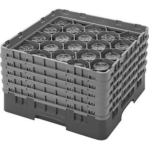 Cambro Camrack Polypropylene Navy Blue Full Size 20 Compartment Glass Rack, 10 1/8 inch -- 2 per case.
