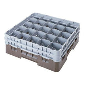 Cambro Camrack Soft Gray Full Size 25 Compartment Glass Rack for 12 5/8 x 3 1/2 inch Stemware and Tumbler -- 2 per case.