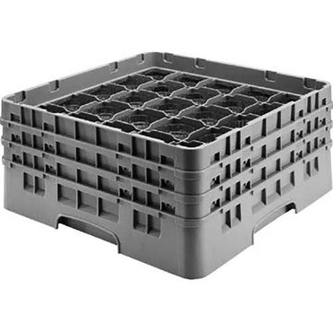 Cambro Camrack Polypropylene Blue Full Size 25 Compartment Glass Rack, 6 7/8 inch -- 3 per case.