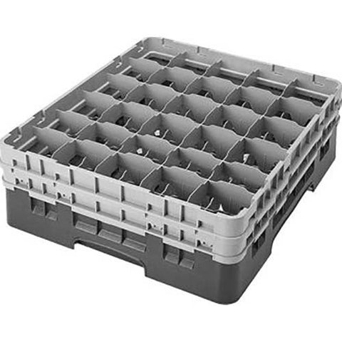 Cambro Camrack Polypropylene Brown Full Size 30 Compartment Glass Rack, 5 1/4 inch -- 4 per case.