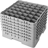 Cambro Camrack Polypropylene Rose Red Full Size 36 Compartment Glass Rack, 11 3/4 inch -- 2 per case.