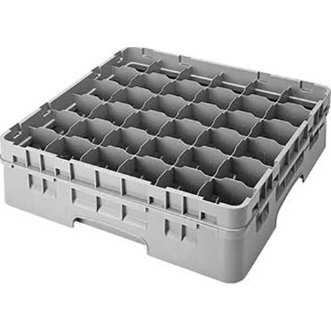 Cambro Camrack Polypropylene Black Full Size 36 Compartment Glass Rack, 4 1/2 inch -- 5 per case.