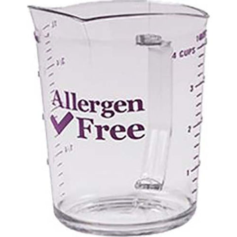 Cambro Camwear Polycarbonate Allergen‑Free Purple Measuring Cup, 4 Quart.