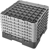 Cambro Camrack Polypropylene Rose Red Full Size 49 Compartment Glass Rack, 11 3/4 inch -- 2 per case.