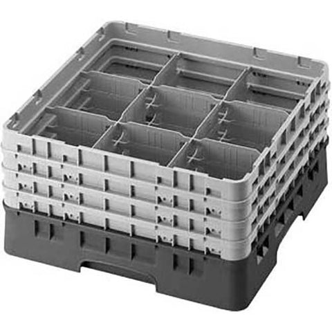 Cambro Camrack Polypropylene Blue Full Size 9 Compartment Glass Rack, 6 7/8 inch -- 3 per case.