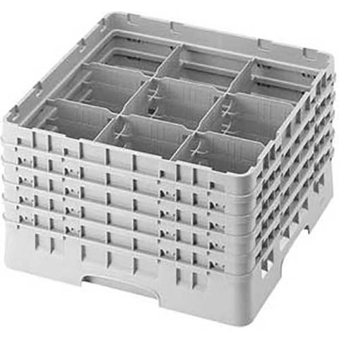 Cambro Camrack Polypropylene Navy Blue Full Size 9 Compartment Glass Rack, 10 1/8 inch -- 2 per case.