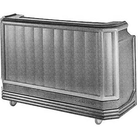 Cambro Granite Gray with Black Base Standard Style Complete Large Portable Beverage Bar CamBar, 72 3/4 x 26 x 48 inch.