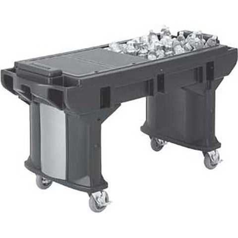 Cambro Kentucky Green Versa Work Table with Low Height and Standard Casters, 6 Feet.