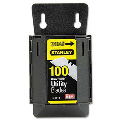Stanley Wall Mount Utility Knife Blade Dispenser w/Blades, 100/Pack