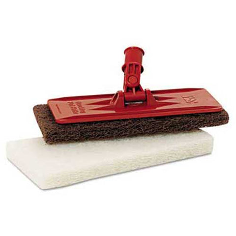 3M Doodlebug Threaded Pad Holder Kit, For 4 5/8 x 10 Pads, Orange, 4/Carton