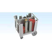 Cambro S Series Adjustable Dish Caddy with 6 Divider, Slate Blue, 29.125 x 38.25 x 32.375 inch.