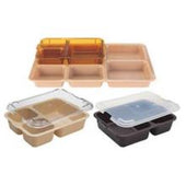 Cambro Co Polymer 3 Compartment Meal Delivery Insert Tray, Tan, 8 9/16 x 6 1/4 x 1 7/8 inch -- 24 per case.