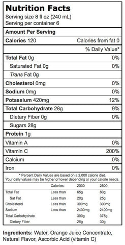 Orchard Splash 100 Percent Orange Juice, 25 Ounce --12 Case