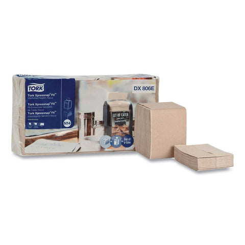 Tork Xpressnap Fit Natural 2 Ply Interfold Dispenser Paper Napkin, 6.5 x 8.39 inch - 120 per pack -- 36 Packs per case
