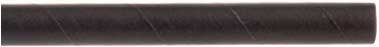 Tablecraft Black PLA Individually Wrapped Straw, 7.75 inch - 300 count per pack -- 24 packs per case.