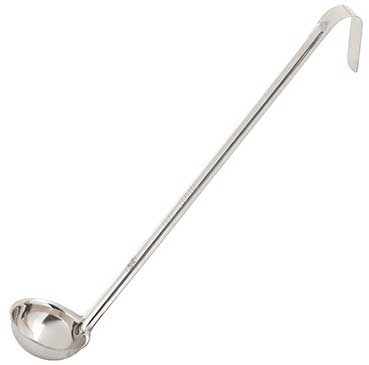 Tablecraft One Piece 3 Ounce Stainless Steel Ladle, 14 inch Length