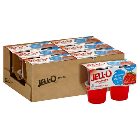Gelatin Strawberry Sugar Free Ready To Eat 6/4 Ct