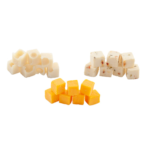 Cheese Variety Pack Cubed Cheddar Swiss Pepper/jack