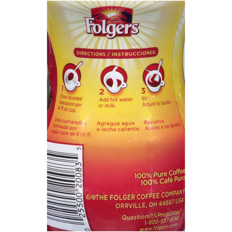 Folgers® COFFEE CAFFEINATED INSTANT REGULAR